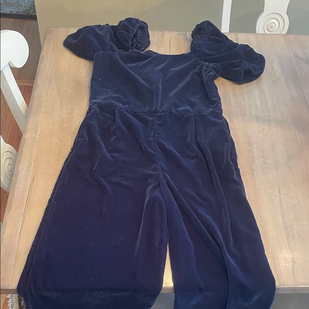 Janie and Jack Navy Velvet Garment